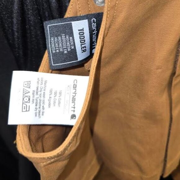 NWT Carhartt Toddler Brown Canvas Utility Apron OS - Picture 2 of 4